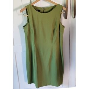 AGB Dress Women 12 Green Sleeveless Sheath Professional Career Wear